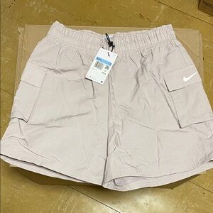 Nike Women's Light Pink High Waist Shorts